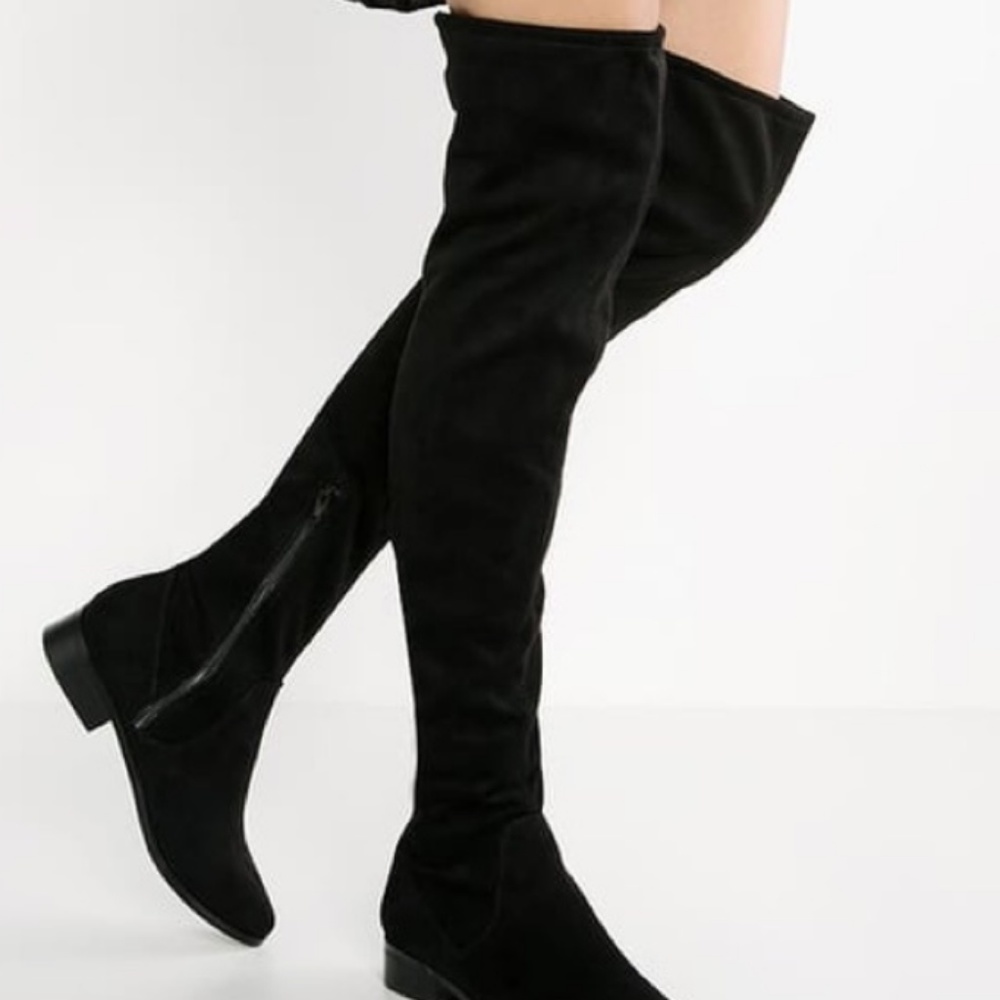 ALDO OVER THE KNEE BLACK BOOTS